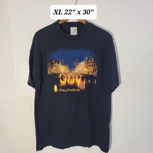 Vintage 90's Amsterdam Kemme Black XL T-Shirt